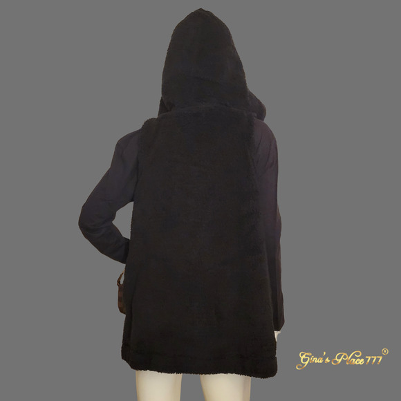 Koolaburra by UGG Womens 2 Piece Set Cozy Sherpa Hooded Vest & Long Sleeve Tee M - Picture 4 of 12